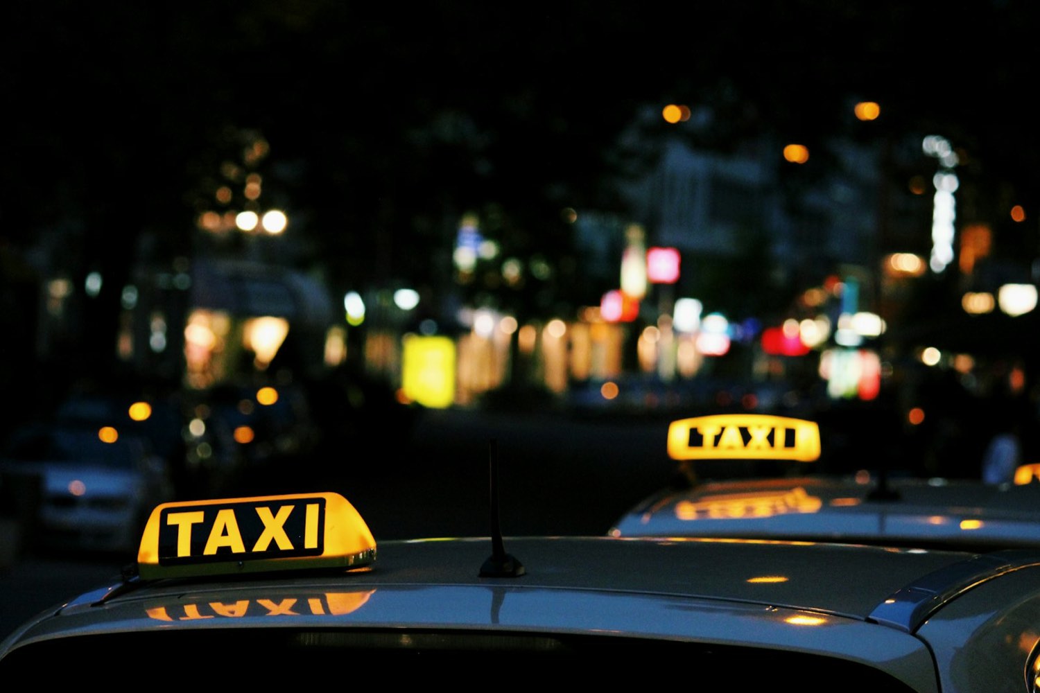 Taxi at night